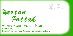 marton pollak business card
